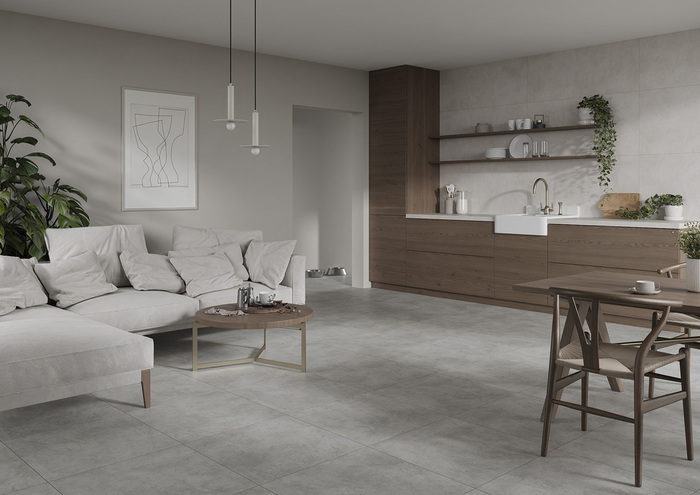 Cersanit Eris gulvklinke lys grå 60 x 60 cm